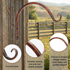 FEED GARDEN 2 Pack 8 Inch Hanging Plant Bracket Wall Hooks Decorative Plant - Image 3