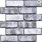 COMSTICKC 3D Faux Brick Wall Panel Peel and Stick, Small Size, Ultra-Light PVC by COMSTICKCDECOR