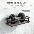 PUSDON 2-Pack Minimalist Shower Caddy Wall Mount, Open Frame Bathroom Shelf - Image 5