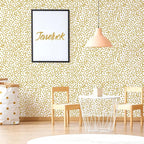 Jeweluck Yellow Polka Dot Wallpaper Yellow and White Peel and Stick Wallpaper - Image 9