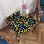 BOKEBEVE Dark Blue Wallpaper Peel and Stick Boho Leaf Contact Paper Floral Wall - Image 2