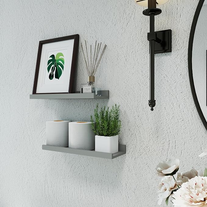 Floating Shelves for Wall Decor, Wall Mounted Wood Storage Shelf for Bedroom - Image 4