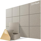 22 Pack Self-Adhesive Acoustic Panels, Soundproof Wall Panels by Lebenforce