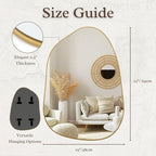 PERFNIQUE Irregular Wall Mirror Asymmetrical Mirror, Decorative Modern Wall - Image 3