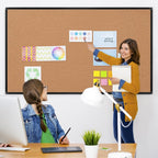 Extra Large Cork Bulletin Board 72" X 48", Wall Mounted Notice Pin Board - Image 2