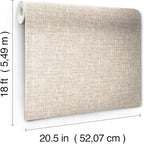 NuWallpaper by WallPops Tan Poplin Peel and Stick Wallpaper - Image 7