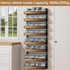POKIPO 8 Tier Over The Door Pantry Organizer, 2 IN 1 Wall Mount or Hanging - Image 8