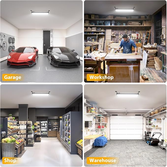 Onforu 1Pack LED Shop Lights, 100W 14000lm Plug in Ultra Bright LED Work Lights - Image 8