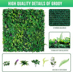 Grooy Artificial Boxwood Panels, Privacy Hedge Fence Screen - Image 2
