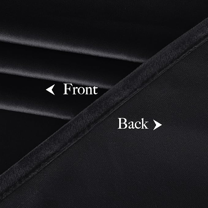 NICETOWN Black 92 inch Long Velvet Curtains - Image 8