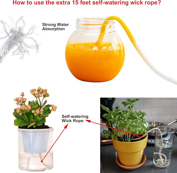 3 Pack Self Watering Wall Hanging Planter Pots Vertical Garden Window Hang - Image 8
