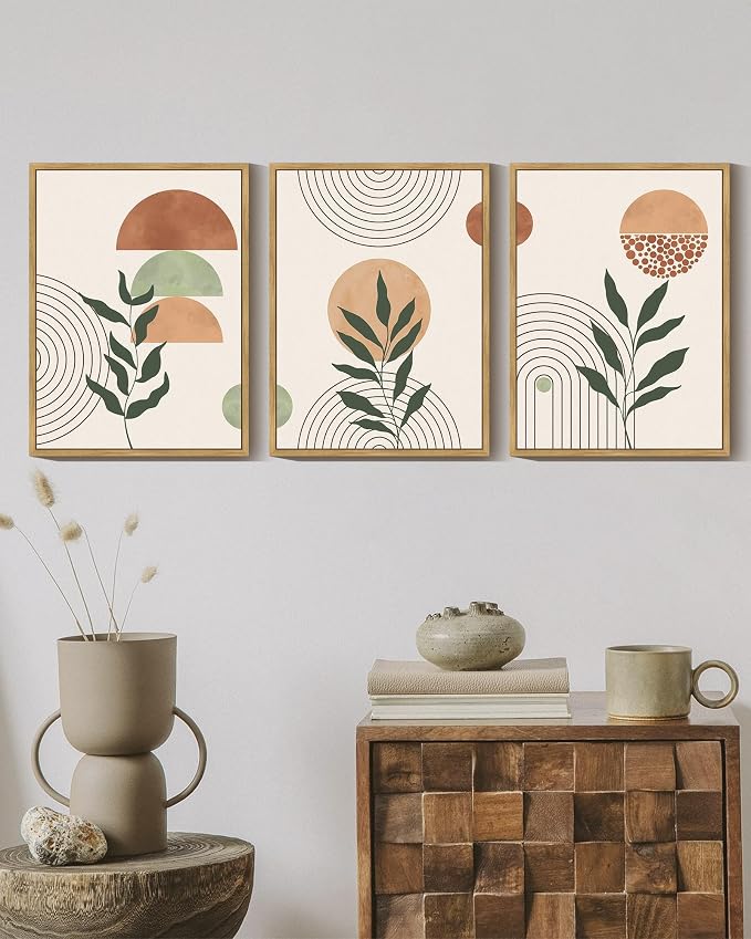 PHOPAGO Boho Wall Art Sage Plant Botanical Bohemain Framed Wall Printing - Image 8