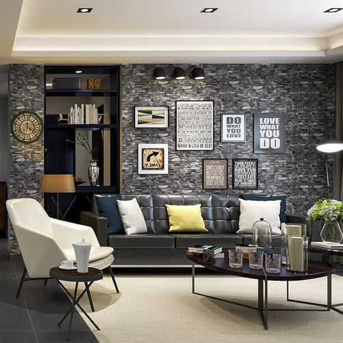 10PCS 3D Wall Panels Peel and Stick 3D Brick Wallpaper Peel and Stick Faux - Image 2