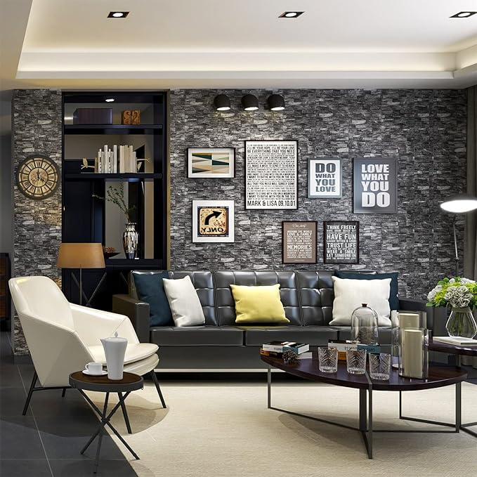 20PCS 3D Wall Panels Peel and Stick 3D Brick Wallpaper Peel and Stick Faux - Image 2