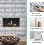 Commomy 10 Pcs 3D Faux Brick Wall Panels -11.8"X11.8" Small Size PVC Grey - Image 6