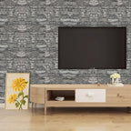 3D Wall Panels Peel and Stick in Black Grey Stone, Textured Faux Brick Wall - Image 7