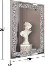 Ruomeng Wall Mirror Rectangular Crystal Crush Diamond Mirror - Image 4