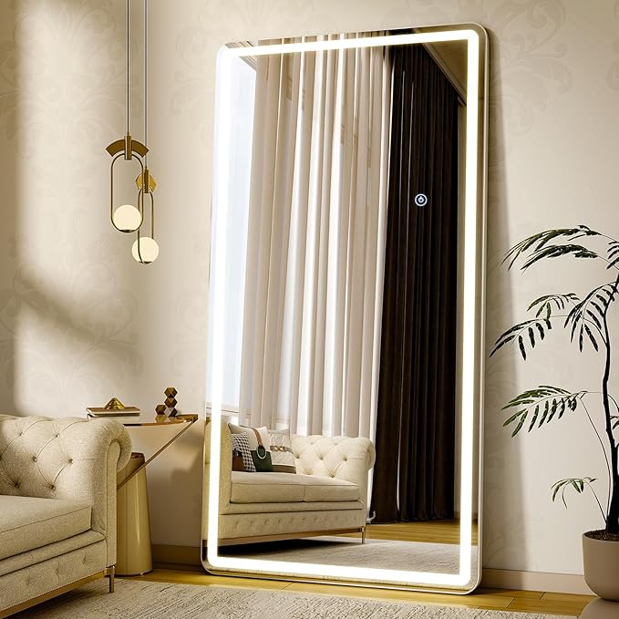76"x34" LED Full Length Mirror – Standing Floor Mirror - Image 2