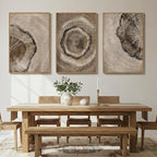 Large Framed Neutral Vintage Wall Art - Image 8