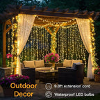 suddus Curtain Lights for Bedroom, 200 Led Hanging String Light Outdoor - Image 9