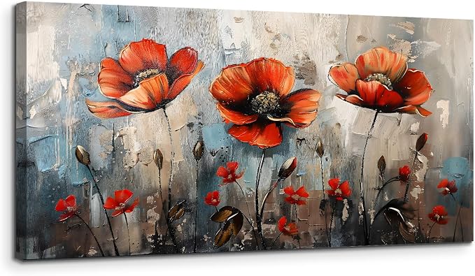 SERIMINO Large Wall Art for Living Room, Nature Floral Botanical Canvas Prints by SERIMINO
