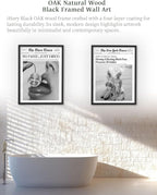 iHery Premium Small Natural Black OAK Wood 8x10in No Panic Just Disco Trendy - Image 6