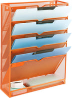 EASEPRES 6 Tier Mesh Hanging Wall File Organizer, Desk Vertical Mail Paper by EASEPRES