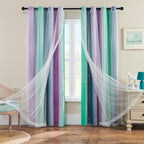 XiDi Grey Kids Curtains for Bedroom, Nursery Bedroom Blackout Curtain, Childs by Addsomecolortolife