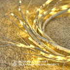 White Birch Garland with Lights 6ft 72LED, Battery Operated Twig Vine with Timer - Image 3