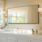 TRAHOME Bathroom Vanity Mirror for Wall, HD Shatterproof Glass, Hangs - Image 2