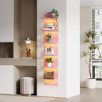 Qupui 6-Tier Wall Shelf with RGB LED Lights - Image 4