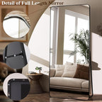 BEAUTYPEAK Black Full Length Mirror, Suitable - Image 4