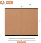 Extra Large Cork Bulletin Board 48" X 48", Foldable Notice Pin Board - Image 3