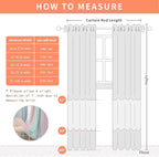 XiDi Pink Grey Curtains for Bedroom, Kids Room Wall Decoration Green Curtain - Image 8