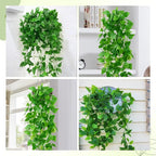 BLEUM CADE 2Pcs Fake Hanging Plants, 9 Branch Artificial Hanging Plant - Image 7