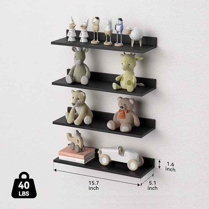 WOPITUES Floating Shelves, Wall Mounted Shelves - Image 3