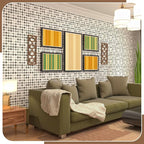 CroBlissful 2 Pcs Mid Century Modern Wall Art Wood Mid Century Elegance Decor - Image 4