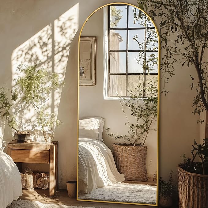 58"x18" Full Length Mirror, Arched Full Body Mirror, Standing Hanging or by Unknown