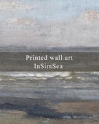 InSimSea Framed Canvas Wall Art, Vintage Coastal Landscape Painting, Rustic - Image 7