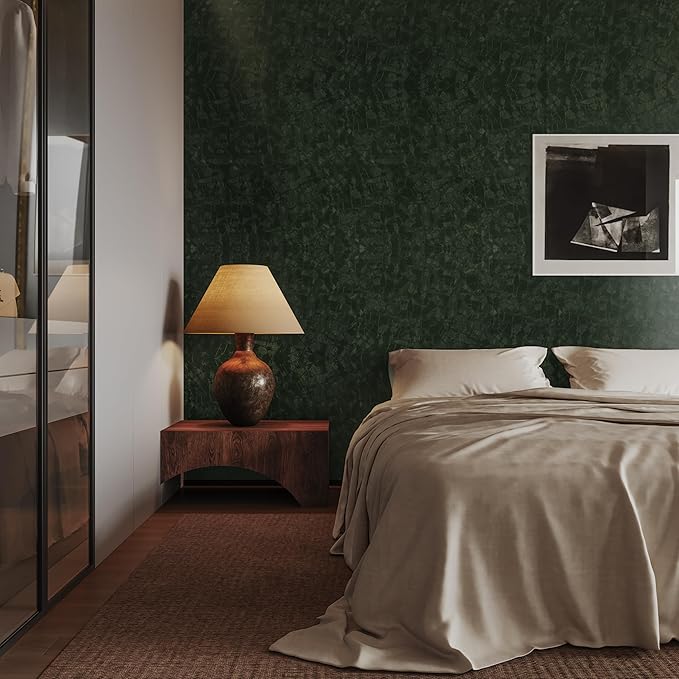 Abyssaly Dark Green Peel and Stick Wallpaper - Image 6