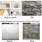 10PCS 3D Wall Panels Peel and Stick Foam 3D Brick Wallpaper Peel and Stick - Image 6