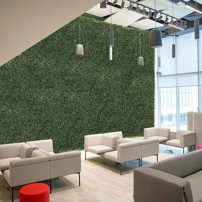 Luyue 12PCS 10”×10” Boxwood Panels, Artificial Grass Wall Panels Fake Greenery - Image 2