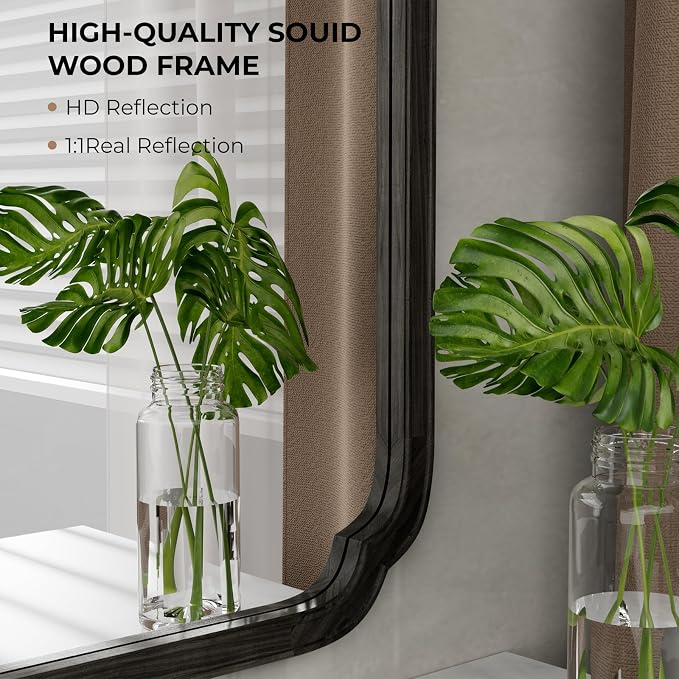 WallBeyond 30" x 40" Rounded Corner Arch Wall Mirror - Image 5
