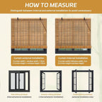 Bamboo Roll Up Shades for Windows 32Wx72L, Light Filtering Hanging Window Blinds - Image 7
