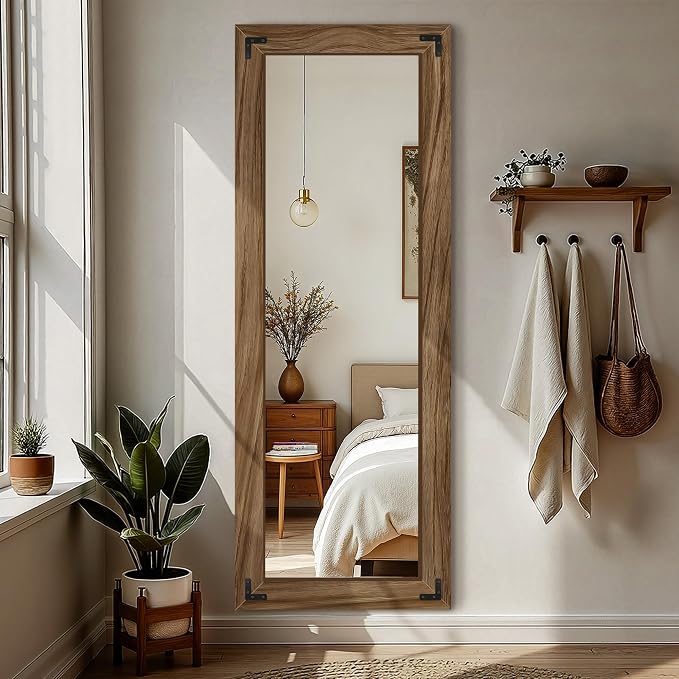 FICTOR Wooden Full Length Mirror, - Image 3