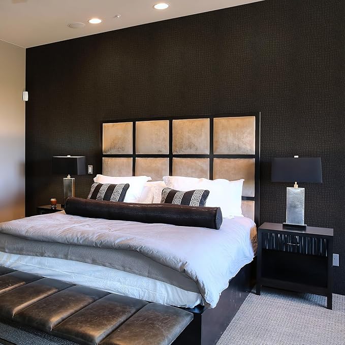 Zeeko Black Peel and Stick Wallpaper 17.3" x 118" Removable Crocodile Wallpaper - Image 5