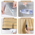 VEELIKE Natural Bamboo Slat Wall Panels Peel and Stick Wood Panels - Image 8