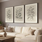 Large Framed Vintage Botanical Wall Art - Image 2