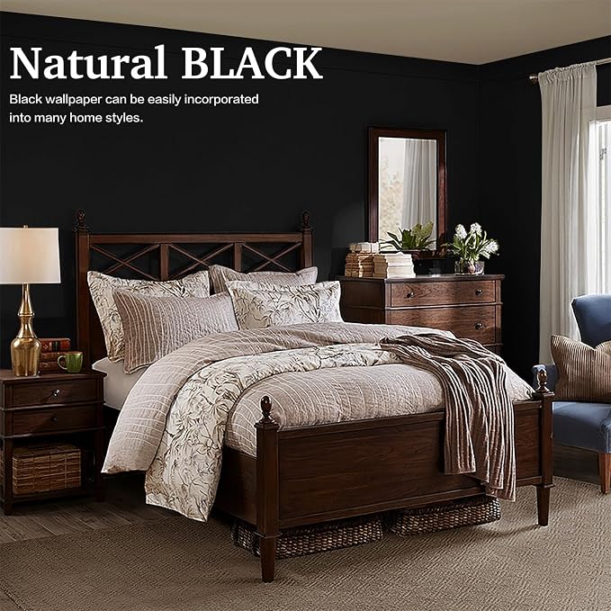 Dimoon 17.7''x78.7'' Peel and Stick Wallpaper Black Contact Paper - Image 7