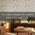 Commomy 12 pcs Faux Stone 3D Wall Panels Peel and Stick - Image 2